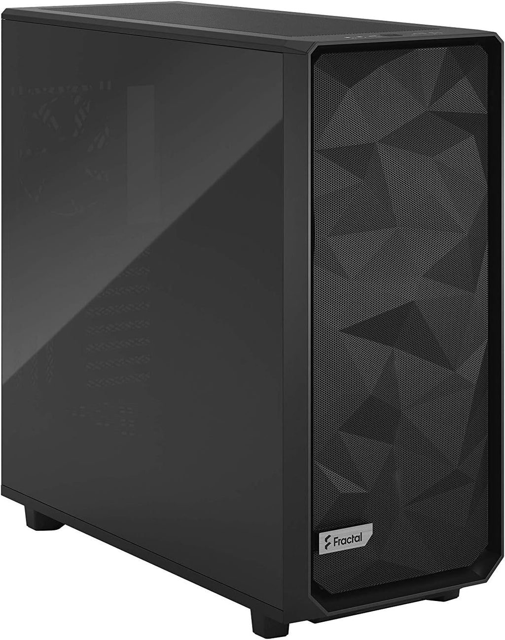 Black ATX Full Tower Computer Case with Tempered Glass Window E55718