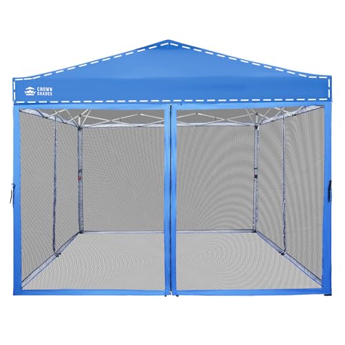 10 x 10 Pop Up Canopy Mosquito Net Sidewall with Zipper 4 Packs Blue N3945