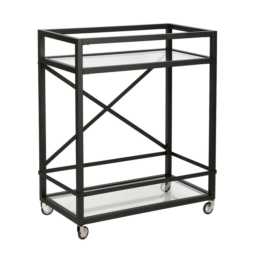 Satin Nickel Bar Cart P326