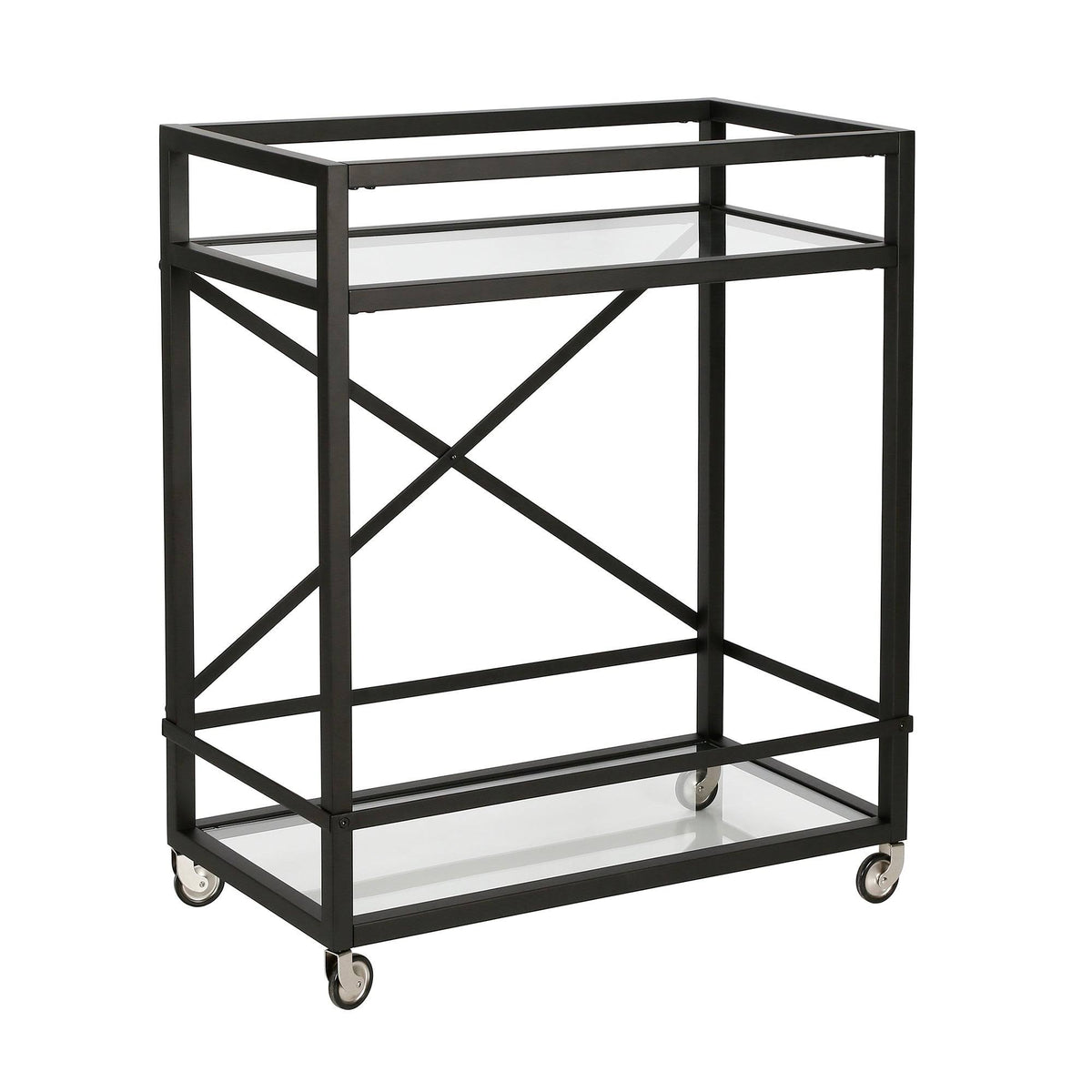 Satin Nickel Bar Cart P326