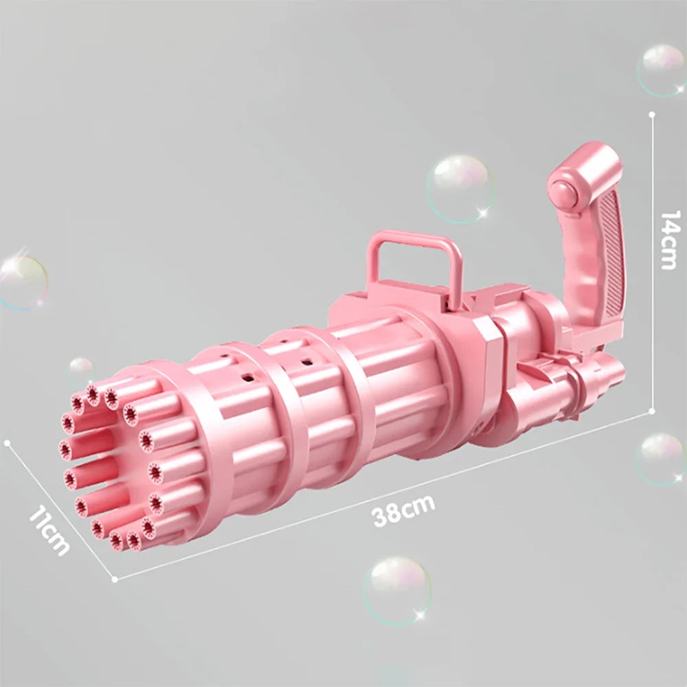 Pink 15-Hole Automatic Bubble Machine Gun F558