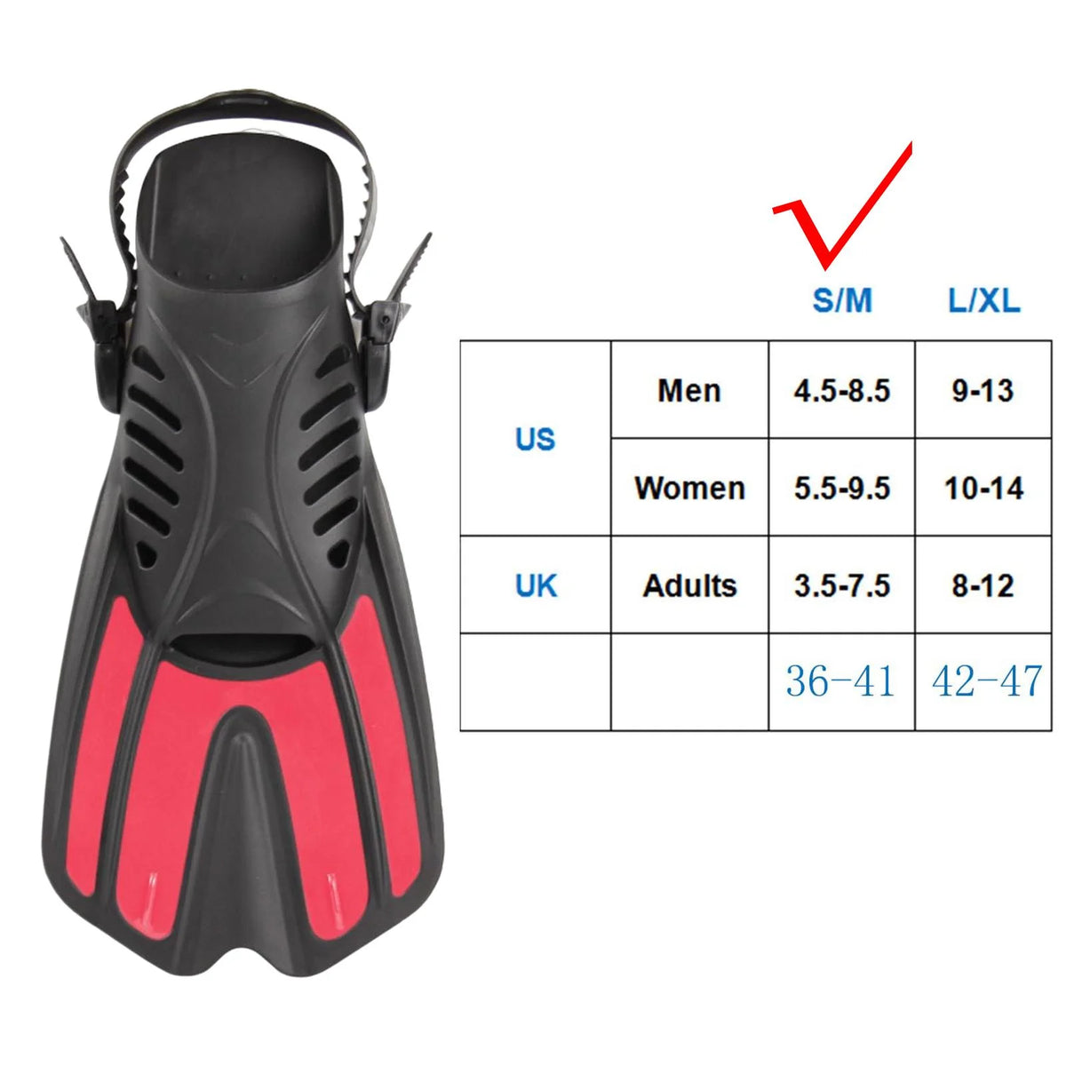 Pink Flexible Diving Flippers J305582