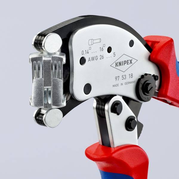 Self-Adjusting Crimping Pliers for End Sleeves O53112