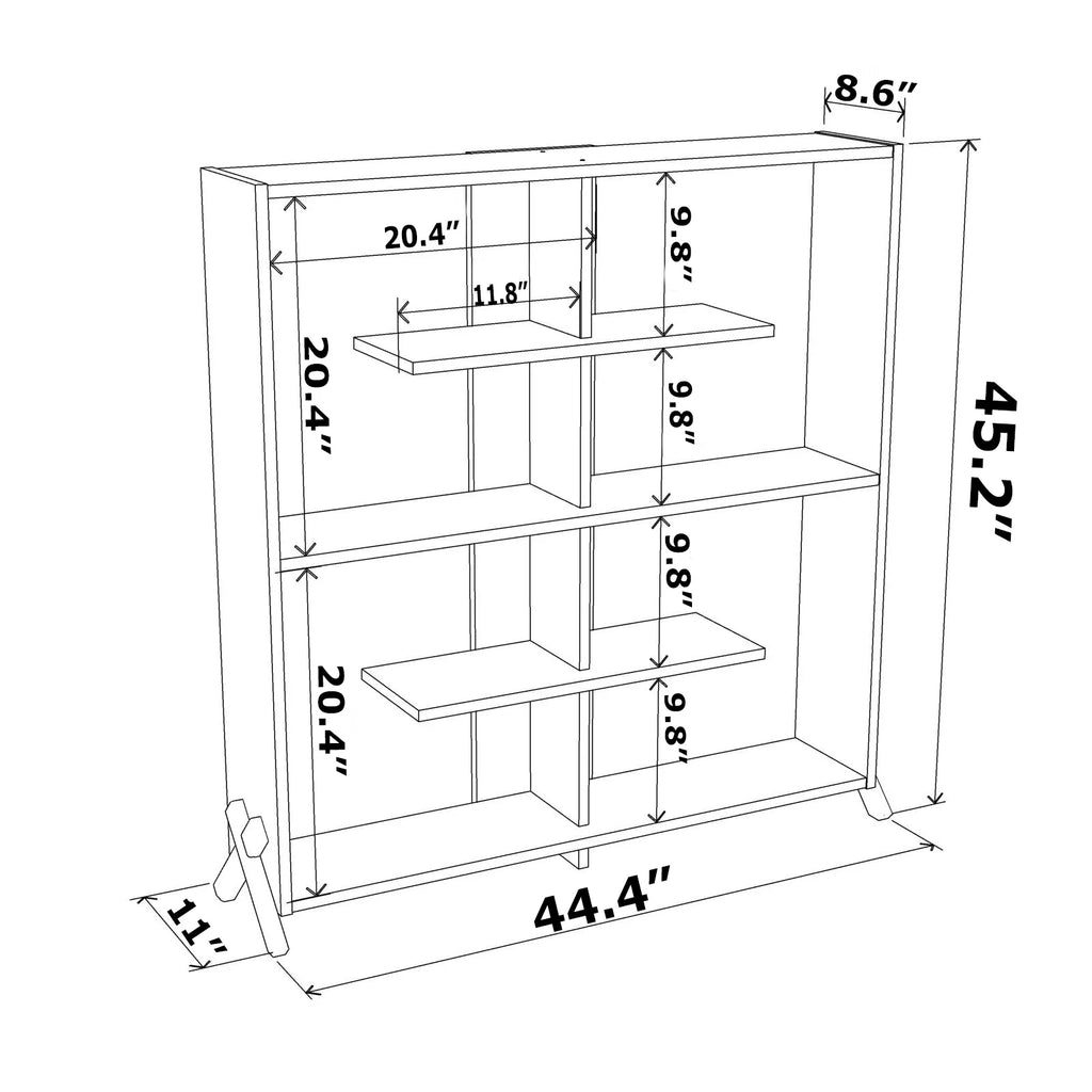 4 Tier Wood Bookshelf Y181118