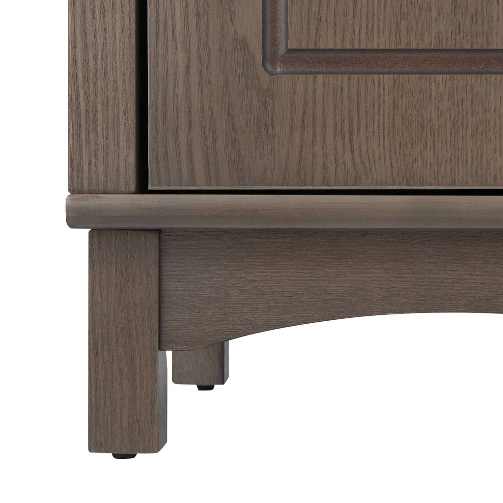 Wooden Bathroom Cabinet Linen Tower Salt Oak X54151