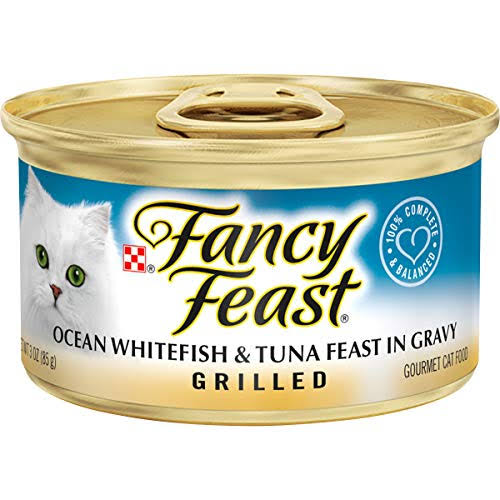 Grilled Gravy Canned Wet Cat Food, Ocean Whitefish & Tuna B10805