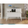 White Solid Wood Full Size Murphy Bed with Mattress H215611