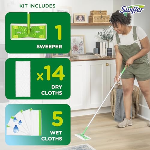 20 Piece Dry and Wet Mop Starter Kit with 19 Refills S500