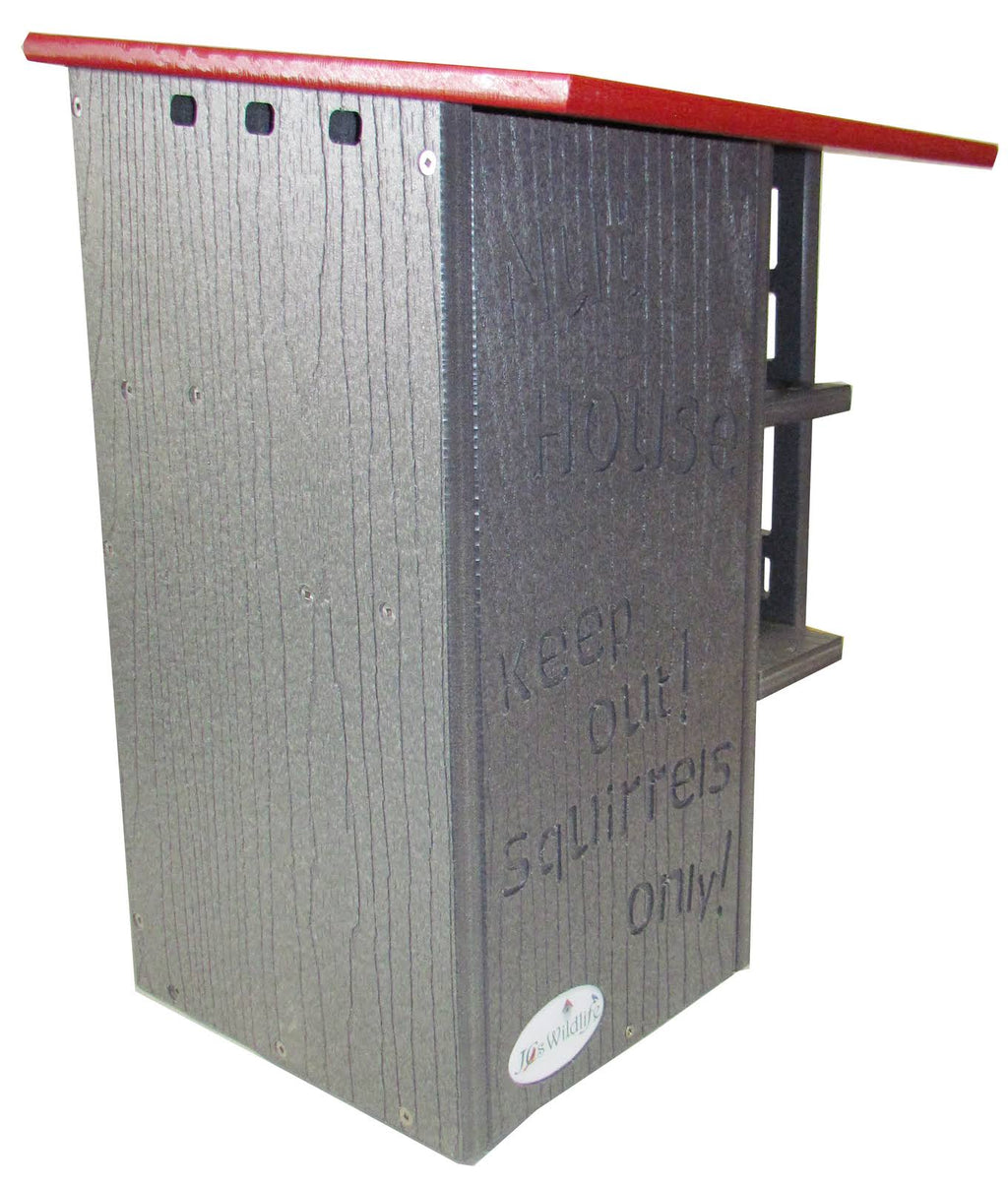 Gray/Cardinal Red Squirrel House Nesting Box H274148