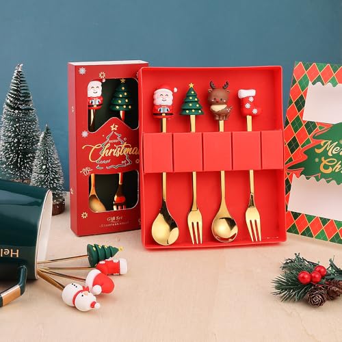 4 Pack Stainless Steel Forks and Spoons Set C7280