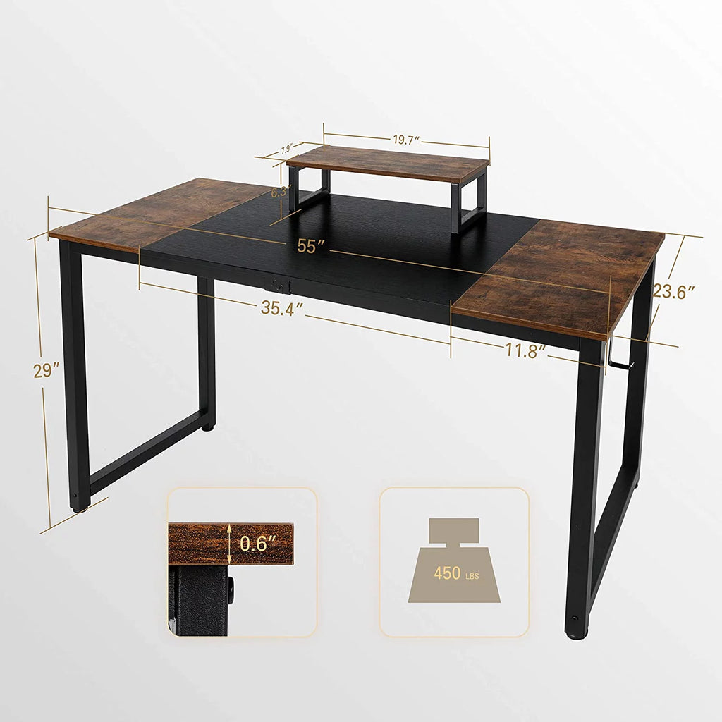 Computer Desk with Monitor Stand Q698