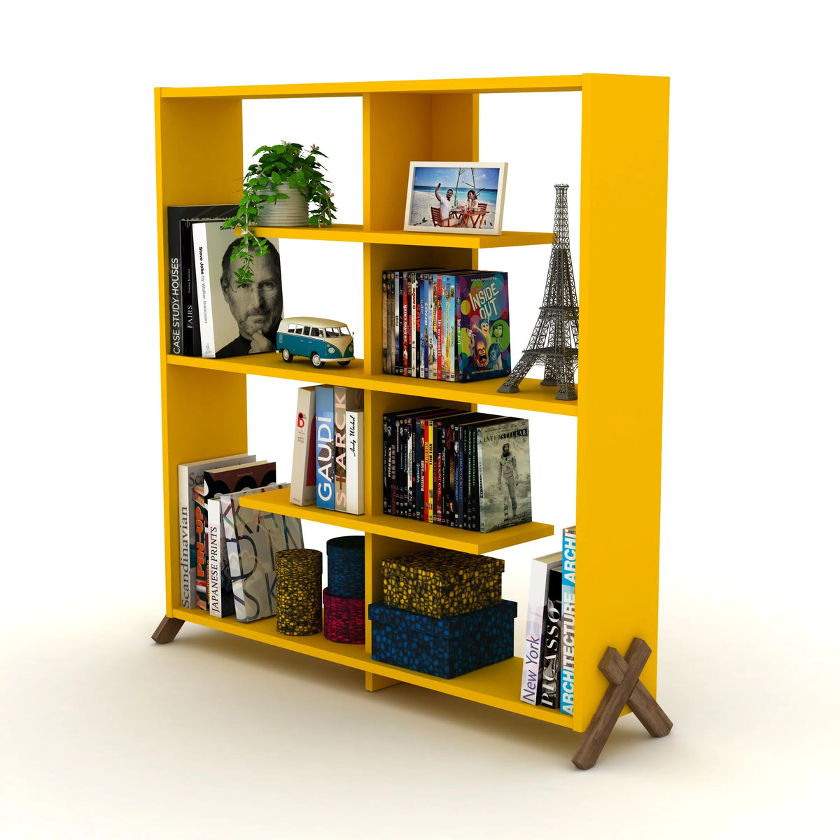 4 Tier Wood Bookshelf Y181118