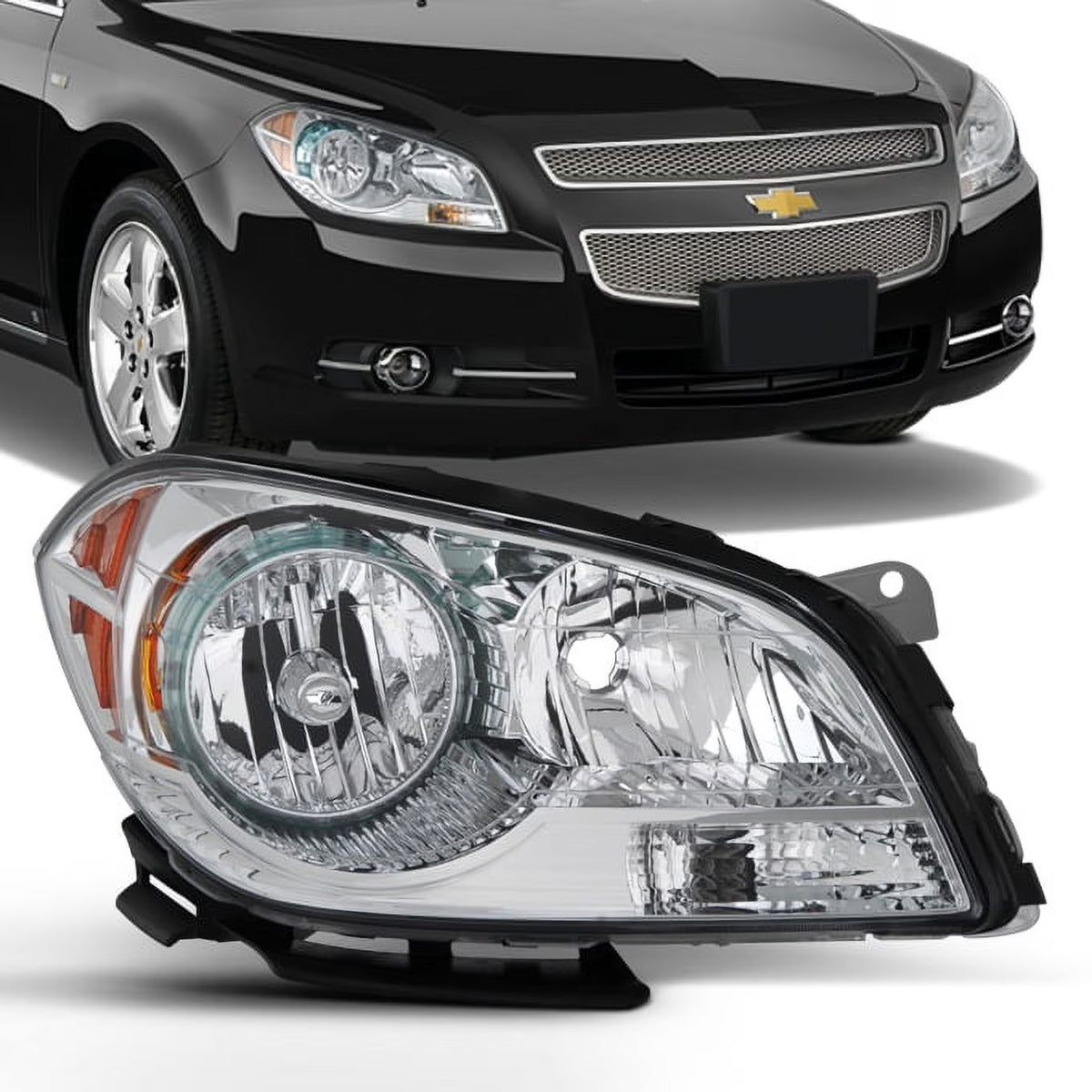 Passenger Right Side Headlight Assembly for Chevy Malibu 2008-2012 V758