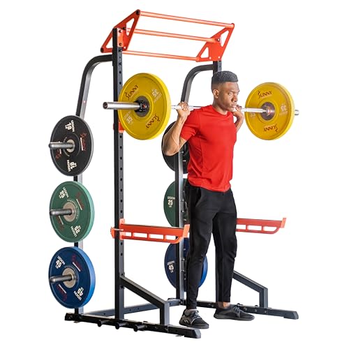 Half Rack Power Cage with J-Hooks and Pull Up Bar S1987