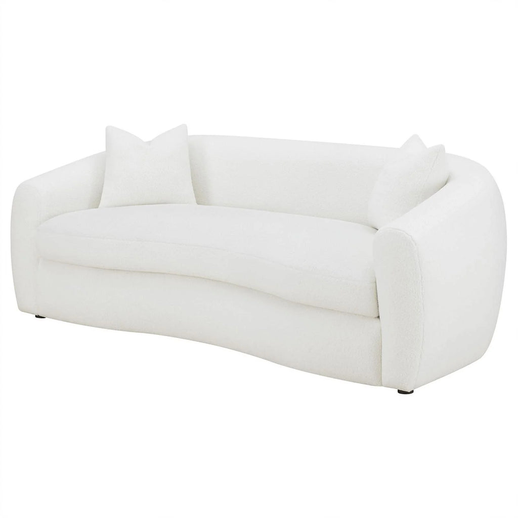 White Fabric Upholstered Sofa K59022