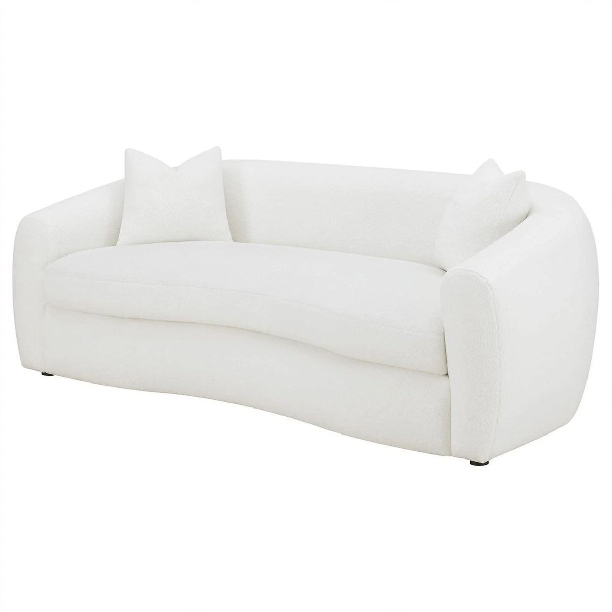 White Fabric Upholstered Sofa K59022