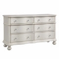 White Six-drawer Wood Bureau S430769