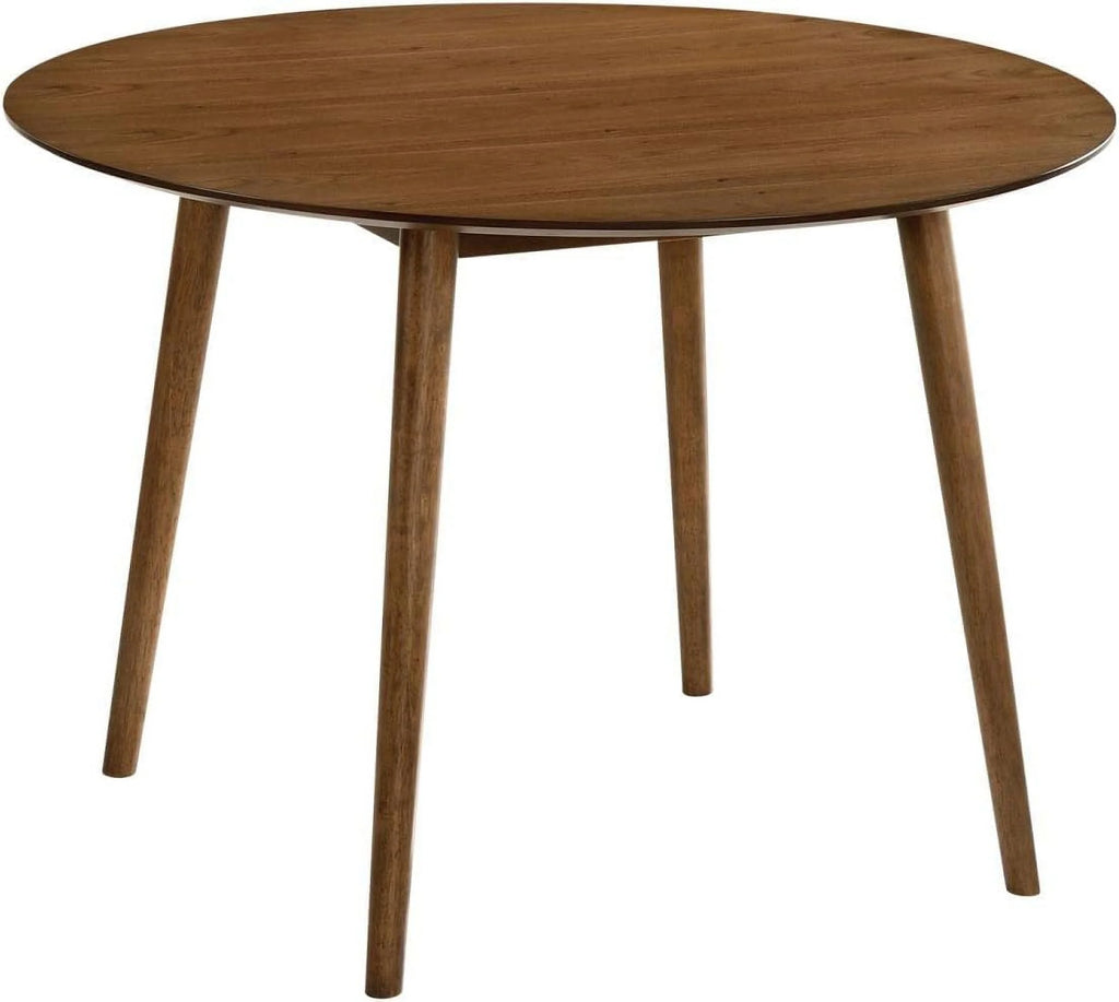 42" Round Walnut Wood Dining Table R603