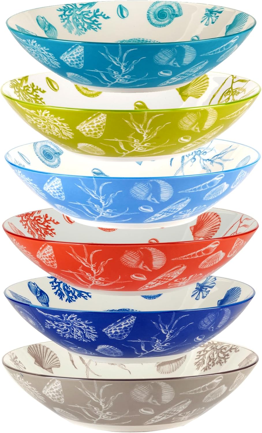 Set of 6 Multicolor 40oz. Bowls Q299710