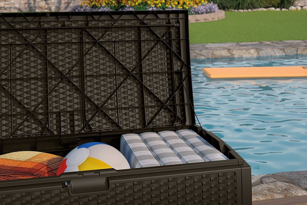 Mocha Resin Deck Box 73-Gallon S7222