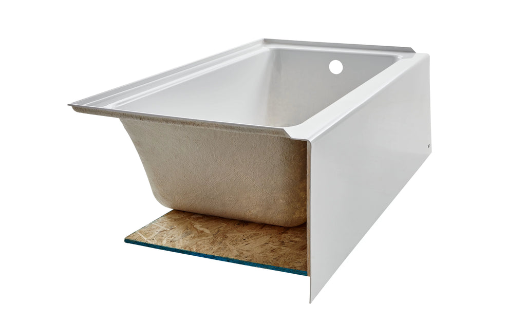 60 x 30in Acrylic Apron Bathtub with Right-Hand Outlet in White O857907