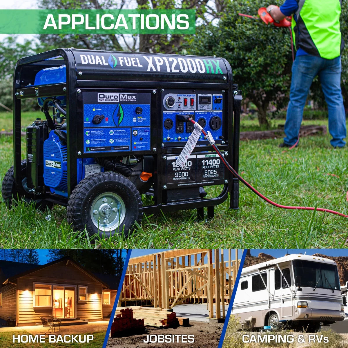 Dual Fuel Gas Propane Portable Generator 12,000 Watt O81152