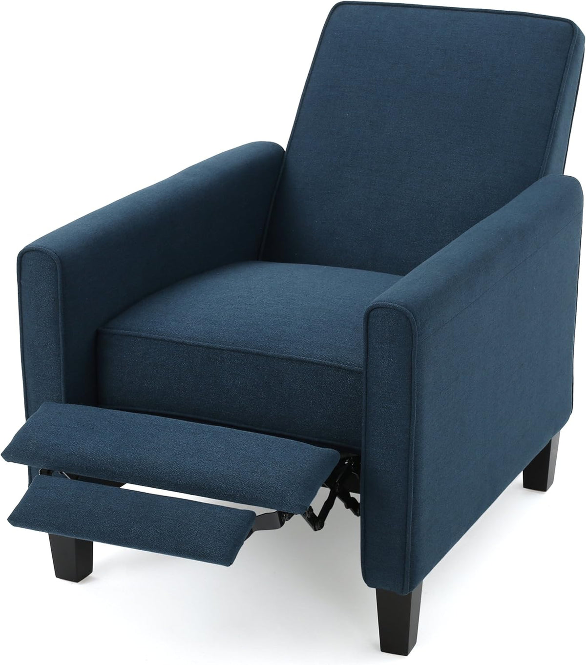 Dark Blue Fabric Recliner Club Chair E458