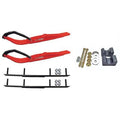 Red Razor Snowmobile Skis with 6 inch Round Bars Complete Kit K54930