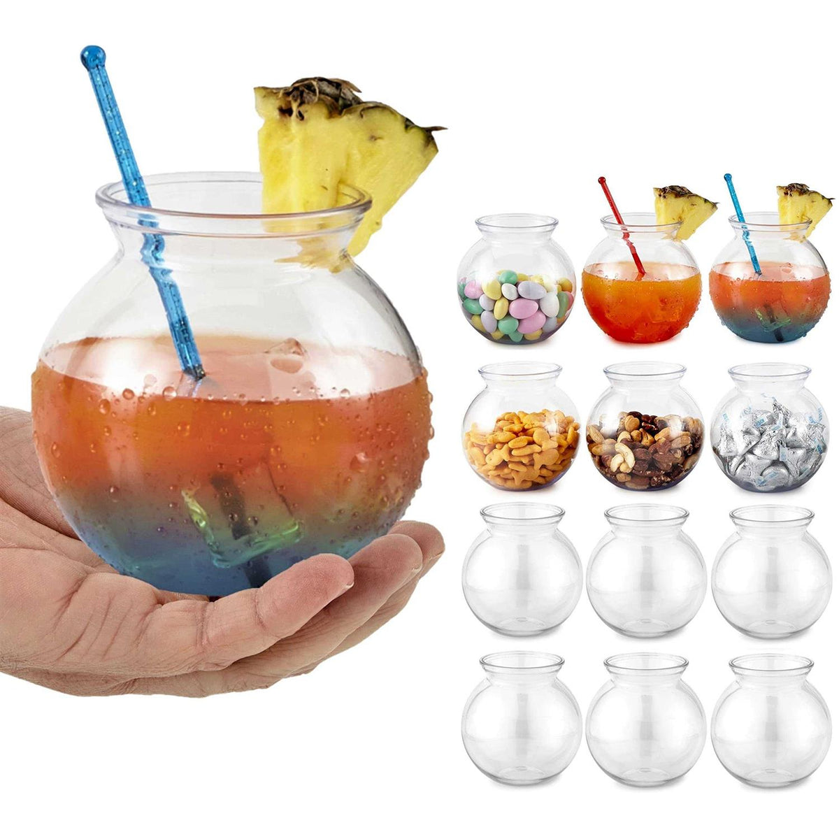 Clear 16 oz Plastic Fish Bowls R7526