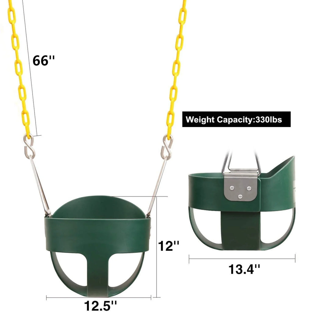 High Back Toddler Bucket Swing Seat with Coated Chains I544