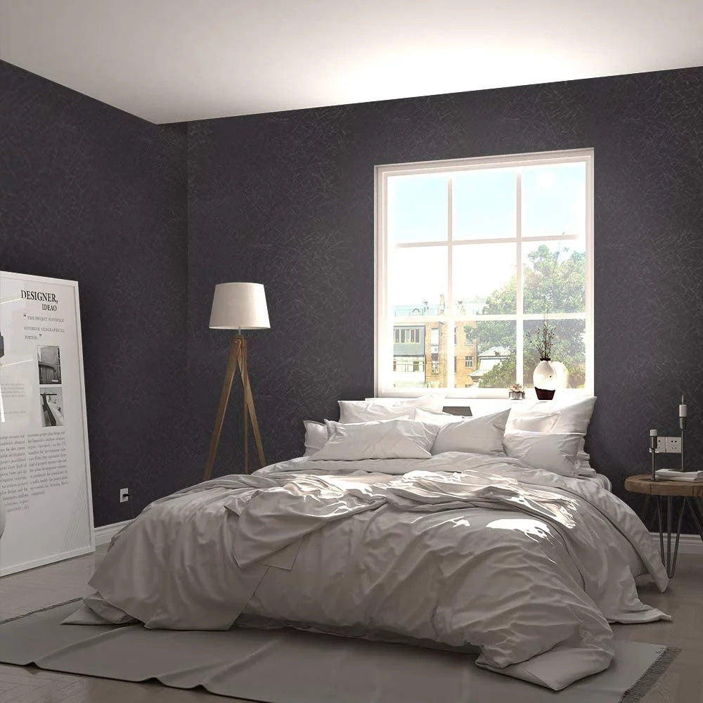 Black Peel and Stick Silk Wallpaper U406493