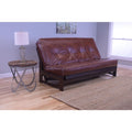 Country Cottage Futon Frame with Mocha Finish and Saddle Mattress O648