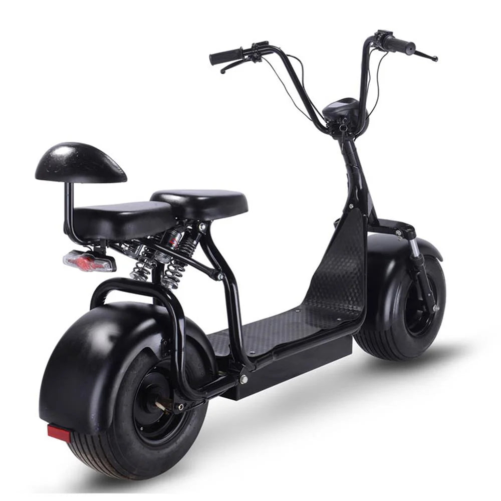 60V 18ah Electric Scooter with Seat, 25Mph, 23 Miles Range, Black A485