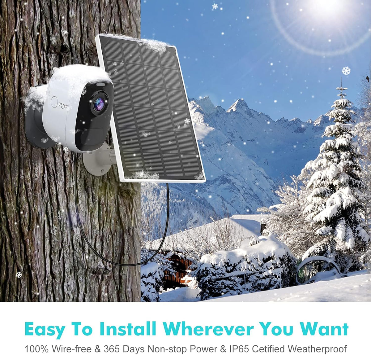 2K Solar Security Camera with Solar Panel R969