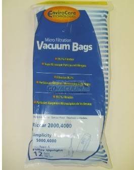 12 Pack Replacement Vacuum Bags E470507