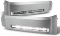 Silver LED Headlights Bumper DRL Assembly Driver & Passenger B51944