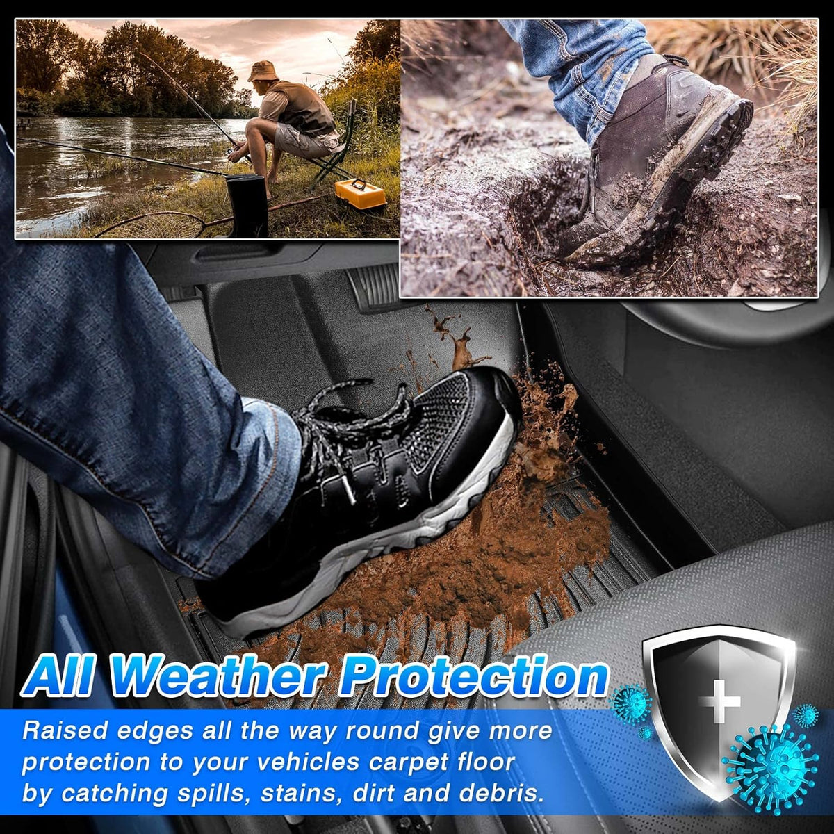 Custom Fit All Weather Floor Mats TPE C1166