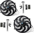 Black 12V Electric Radiator Fan Mounting Kit 14 Inch Set of 2 G4940