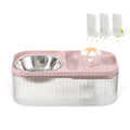 Cat Water Fountain and Food Bowl, 3L Ultra Quiet Pet Water Dispenser G7219