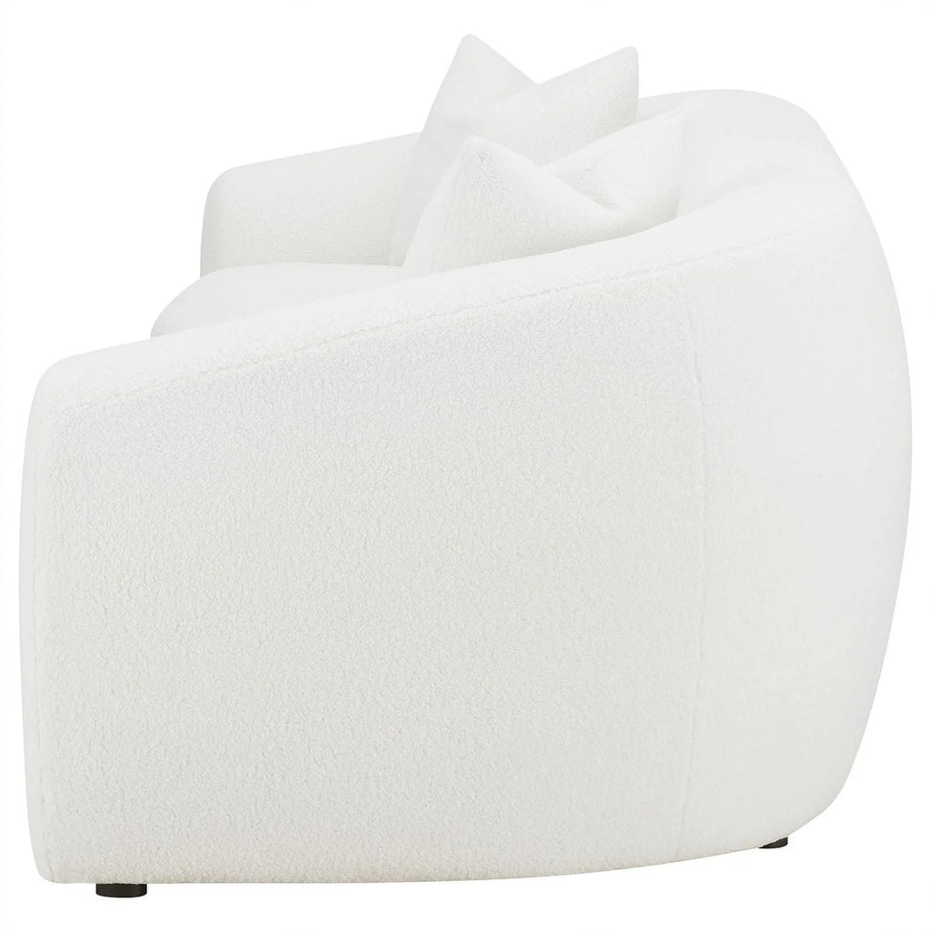 White Fabric Upholstered Sofa K59022