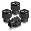 Black Aluminum Tire Valve Stem Caps W63080