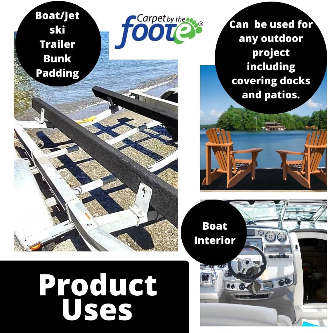 20oz Black Boat Trailer Bunk Carpet C99527