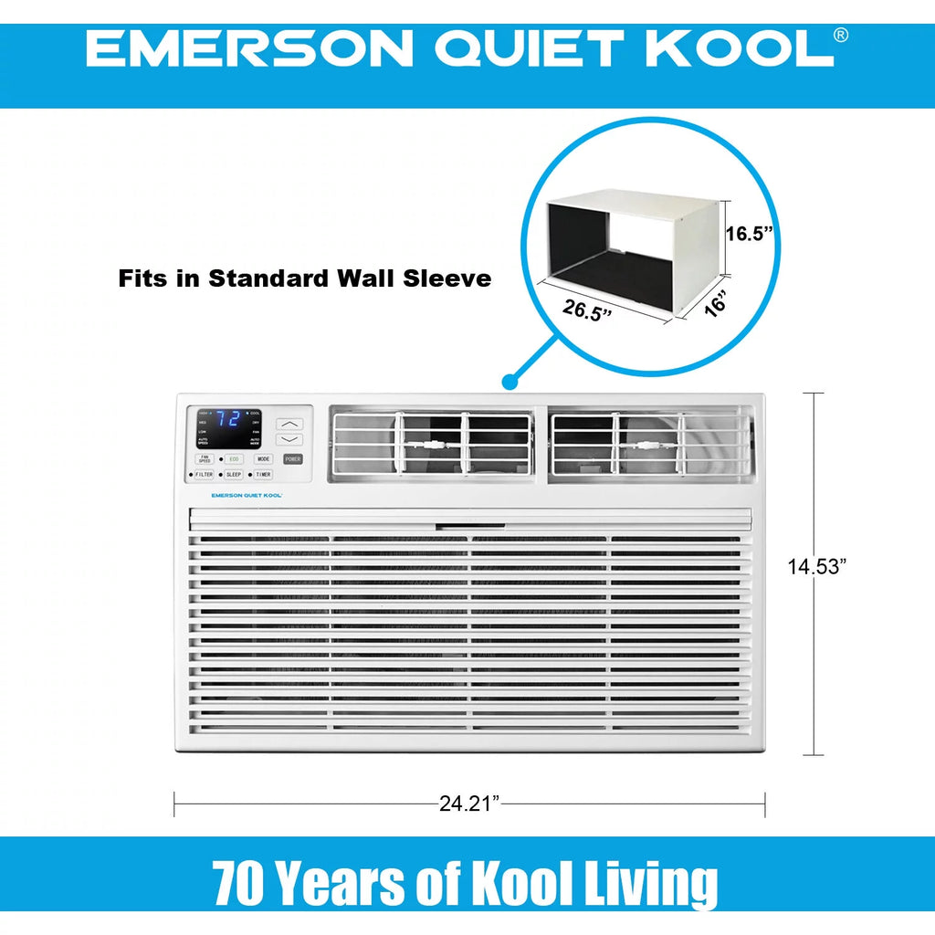 12,000 BTU 115-Volt Through-the-Wall Air Conditioner with Remote, White N81721