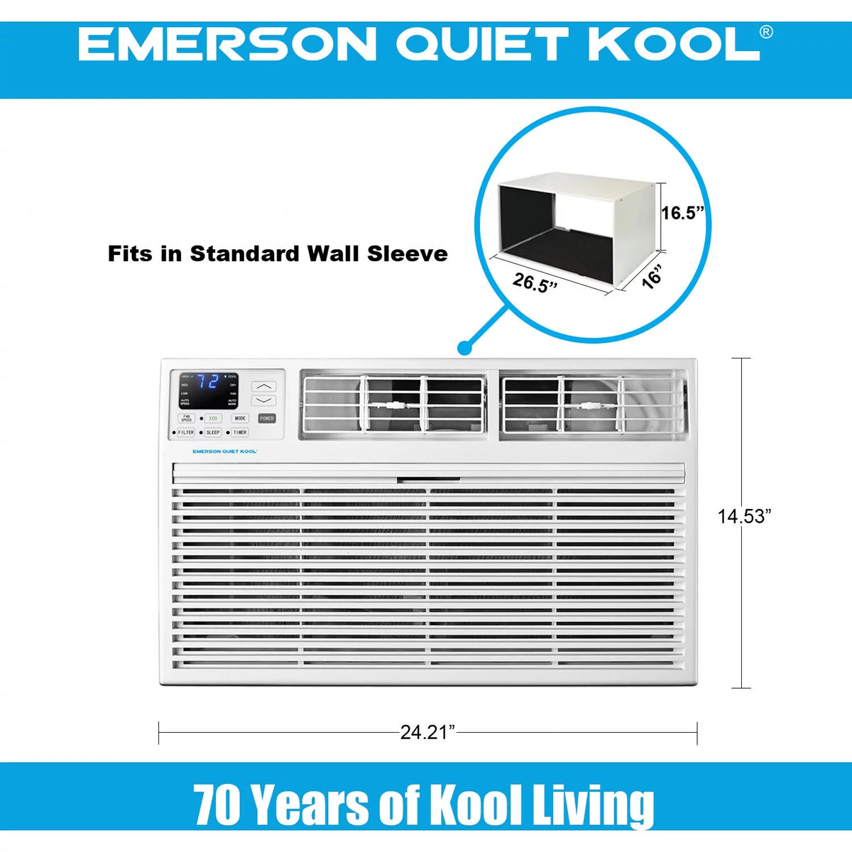 12,000 BTU 115-Volt Through-the-Wall Air Conditioner with Remote, White N81721