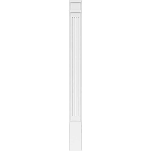 Fluted PVC Pilaster with Decorative Capital and Base (Pair) S298