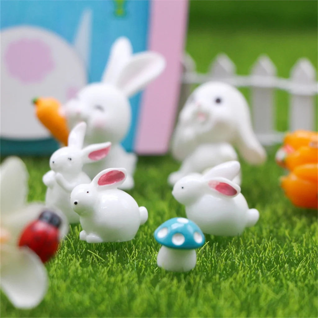 Dollhouse Miniature Rabbit Door Model Accessories Props E7686