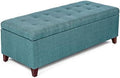 PU Leather Tufted Rectangular Ottoman Bench V944