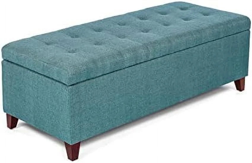 PU Leather Tufted Rectangular Ottoman Bench V944