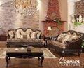 Cherry Finish Wood Sofa & Loveseat Set 2Pcs A5994