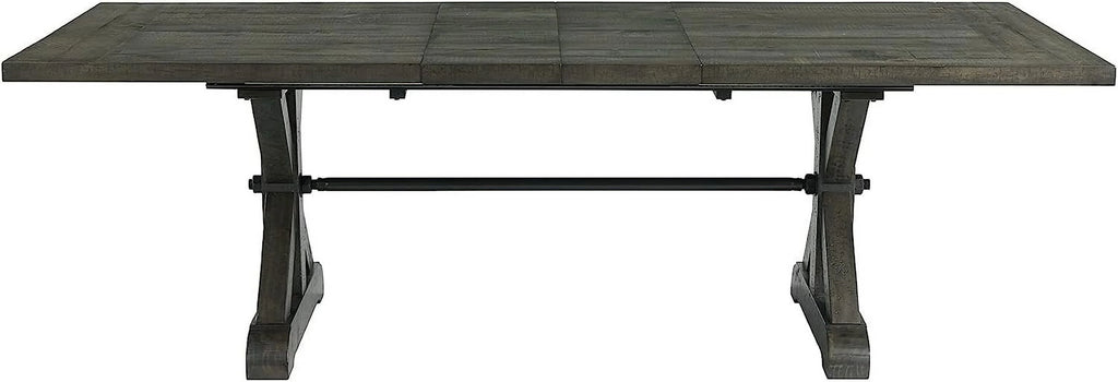 Gray 8 Piece Extendable Dining Set with 8 Upholstered Chairs O60838